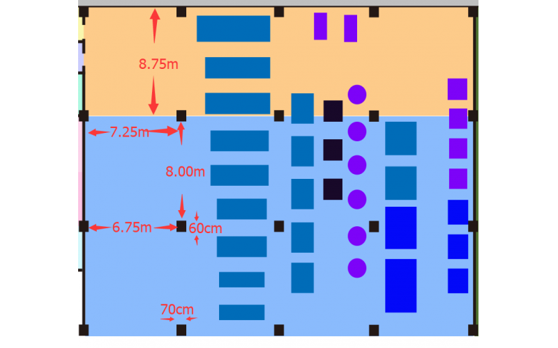 深模新工廠示意圖，設(shè)備多，空間少