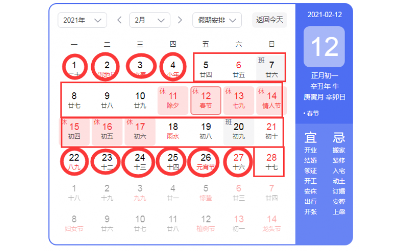 所有企業(yè)在2月份春節(jié)的過程中，只有10個工作日上班，而且是陸陸續(xù)續(xù)的走人或者來人